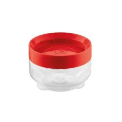 POTE CONECTA 300ML RED TRANSP C/TAMPA VERMELHA UZ401