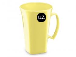 CANECA PLAST CAPPUCCINO 400ML UZ161 AM CLARO